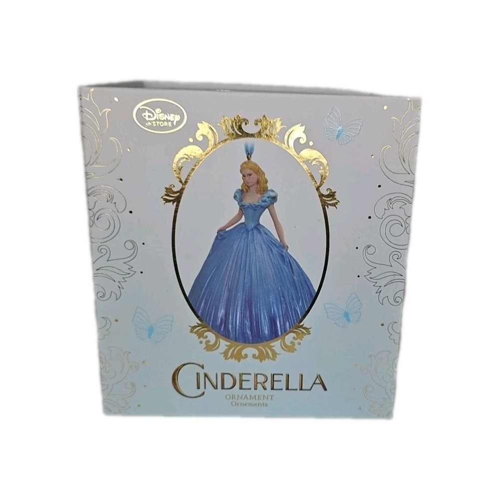 Disney Store Cinderella Holiday Ornament Blue Dress 2003 New‎ On Box